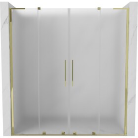 MEXEN/S - Velar L Duo posuvné sprchové dvere 200, dekor, zlatá 871-200-003-32-50