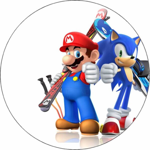 Jedlý papier Sonic a Super Mario 19,5 cm - Pictu Hap - Pictu Hap