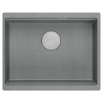 Quadron - Granitový drez Logan 100 Grey Metallic Zlaty HQJ6045U5_PVDG1_U