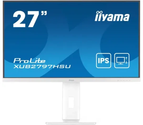 27" IIYAMA ProLite XUB2797HSU-W2 biela / IPS / 1920x1080 / 16:9 / 1ms / 1000:1 / 300cd / repro / HDMI / DP (XUB2797HSU-W2)