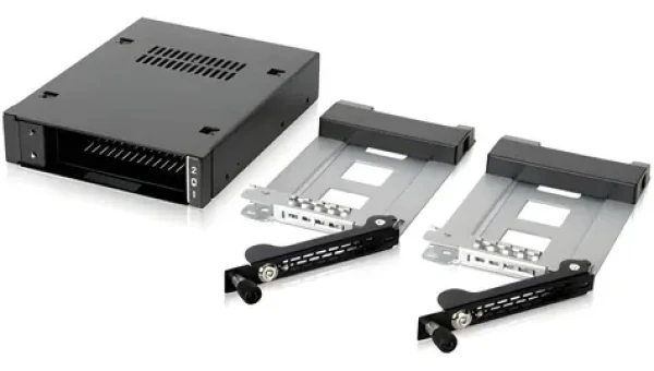 Icy Dock Rámček 2,5" pre MB492SKL-B čierna, strieborná / Rámček pre HDD/SSD / SATA/SAS / kovový, so zámkom (MB492TKL-B)