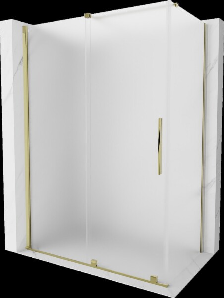 MEXEN/S - Velár sprchovací kút, posuvné dvere 150 x 80, dekor, zlato 871-150-080-31-50
