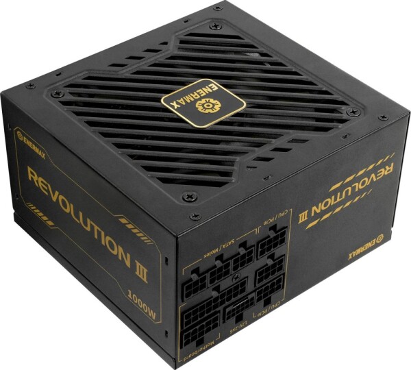 Enermax Enermax Power Supply 1000W Revolution3 80+ Gold Black FULLMO