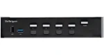 StarTech 4portový KVM switch HDMI 2.0 / KVM prepínač / 4K 60Hz / HDR / 2× USB 3.0 húb 5 Gbps (SV431HU34K6)