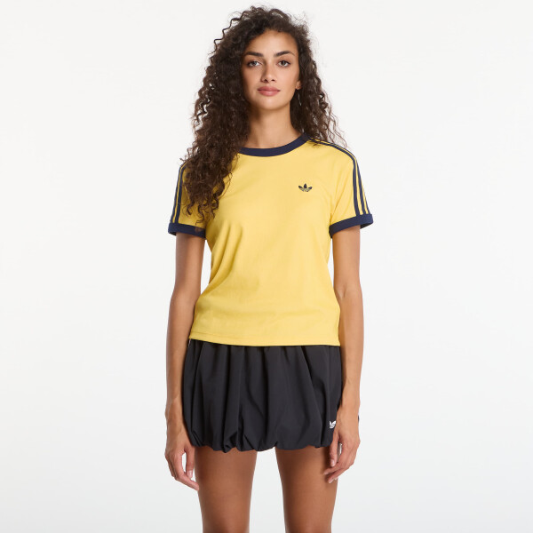 Tričko adidas Heather 3-Stripes Cali T-Shirt Warm Vanilla/ Bold Gold/ Night Indigo M