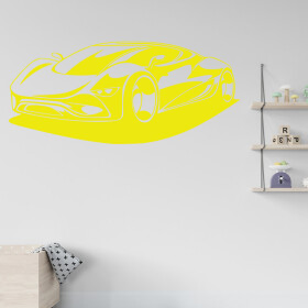Veselá Stena Samolepka Auto budúcnosti Farba: žltá, Veľkosť: 100 x 45 cm