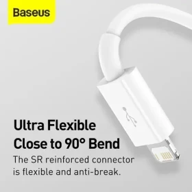 Baseus Superior Series biela / Dátový kábel / USB-A - USB-C/microUSB/Lightning / 3,5 A / 0,5 m (6932172635039)