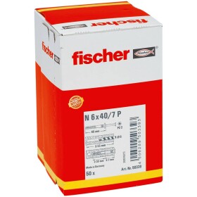 Fischer N 6 x 40/7 P klincová hmoždinka 40 mm 6 mm 50339 50 ks; 50339
