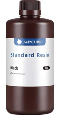 Anycubic Standard Resin čierna / Živica pre 3D tlačiareň / 405 nm / 1 kg / Tvrdosť 85 HS (SPTBK-104E)