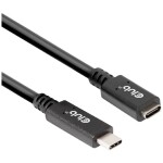 CLUB3D CAC-1531 kábel USB-C M/F čierna 1m / 60W / 4K 60Hz (CAC-1531)