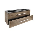 Kúpeľňová skrinka s umývadlom SAT Cube Way 120x53x46 cm dub wellington mat CUBE461202DWMODC CUBE461202DWMODC