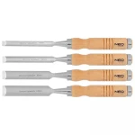 Neo Tools 37-800 Sada 4ks plochých dlát / Šírky čepele: 6/12/18/24 mm (37-800)