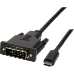 LogiLink USB-C® / DVI káblový adaptér USB-C ® zástrčka, DVI-D 24+1pol. Zástrčka 1.80 m čierna UA0331 Kábel pre displeje USB-C®; UA0331