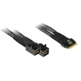 Inter-tech SFF-8654 8i - 2x SFF-8643 / Kábel / 0,75 m / 24 Gbit/s (88885640)