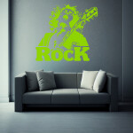Veselá Stena Samolepka Angus Young AC/DC Farba: ružová, Veľkosť: 80 x 74 cm