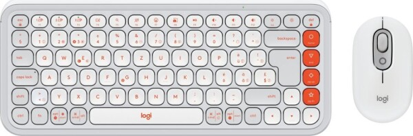Logitech POP Icon Combo biało-pomarančový (920-013276)
