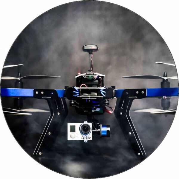 Jedlý papier lietajúci dron na čiernom pozadí 19,5 cm - Pictu Hap - Pictu Hap
