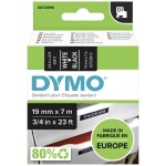 Dymo originálna páska do tlačiarne štítkov 19mm x 7m (čierny podklad) / biela tlač / D1 (45811-D)