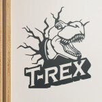 Veselá Stena Samolepka Dinosaurus T-REX Farba: ružová, Veľkosť: 60 x 65 cm