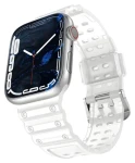 Hurtel Triple Protection Strap transparentný / Remienok s krytom / Apple Watch 38/40/41 mm / Odolný