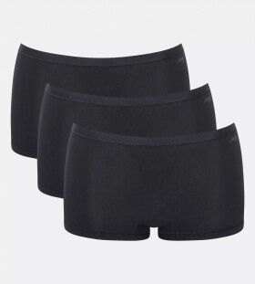 Dámske bavlnené krátke nohavice GO Daily 3P - BLACK - black 0004 - SLOGGI BLACK M