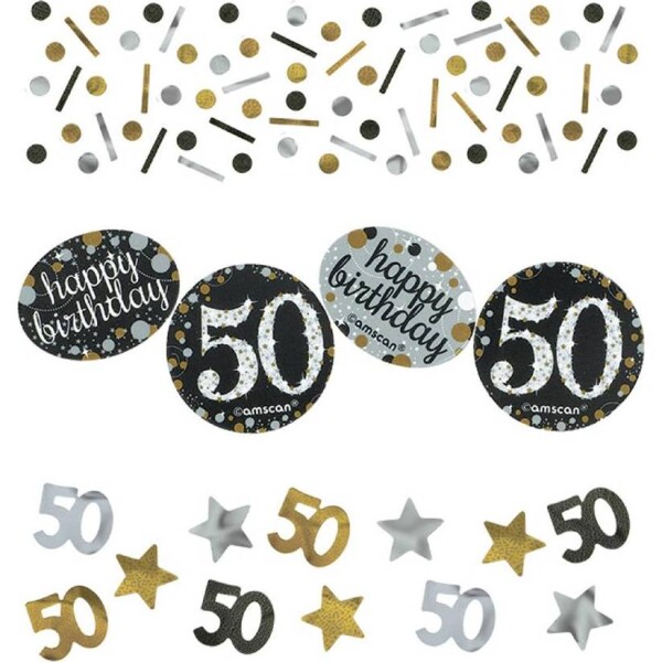 Dražšie konfety na oslavu 50. narodenín - Amscan - Amscan