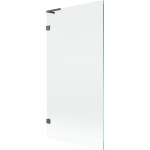 MEXEN/S - Lunar L vaňová zástena FIX 90 x 150, transparent, grafit kartáčovaná 897L-090-000-66-00