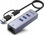 Unitek Hub USB-C 4v1 / USB hub / Ethernet / 3x USB-A / 5 Gbps / adaptér USB-A (Y-3088B)
