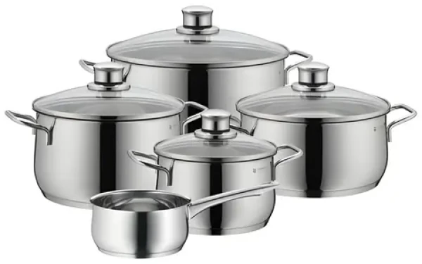 WMF Diadem PLUS / Sada hrncov / 5 dielov / nerezová oceľ Cromargan 18/10 / indukcia (0733556040)