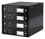 Leitz ClickStore čierna / Zásuvkový box / 4 zásuvky / Formát A4 / Kartón (60490095)