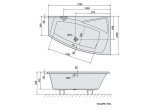 POLYSAN - EVIA R asymetrická vaňa 170x100x47cm, biela 22611