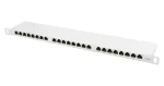 Lanberg sivý / Patch panel / 24 portov / RJ-45 / CAT6 / FTP tienený / 0,5 U / 19" (PPS6-0024-S)