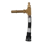 KS Tools 150.2366 Hadica na pripojenie manometra s 1/4" hadicovou prípojkou vrátane pretlakového ventilu a priehľadnej hadice; 150.2366