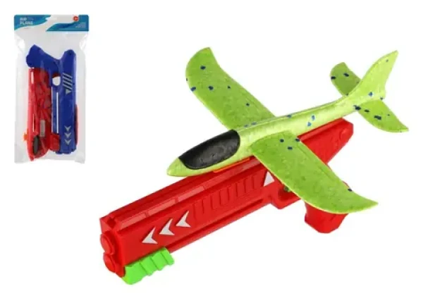 TEDDIES Vystreľovacie penové lietadlo s pištoľou 26 cm