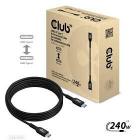 CLUB3D CAC-1573 kábel USB-C M/M čierna 2m / Dáta 480Mb / PD 240W (CAC-1573)