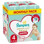 Pampers Premium Pants 9-15kg (114ks) / Plienkové nohavičky / Veľkosť 4 (9-15kg) (DIOPMPPIE0171)