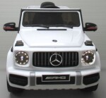 Mamido Elektrické autíčko Mercedes G63, biele s penovými EVA kolesami, mäkké sedátko, licencované