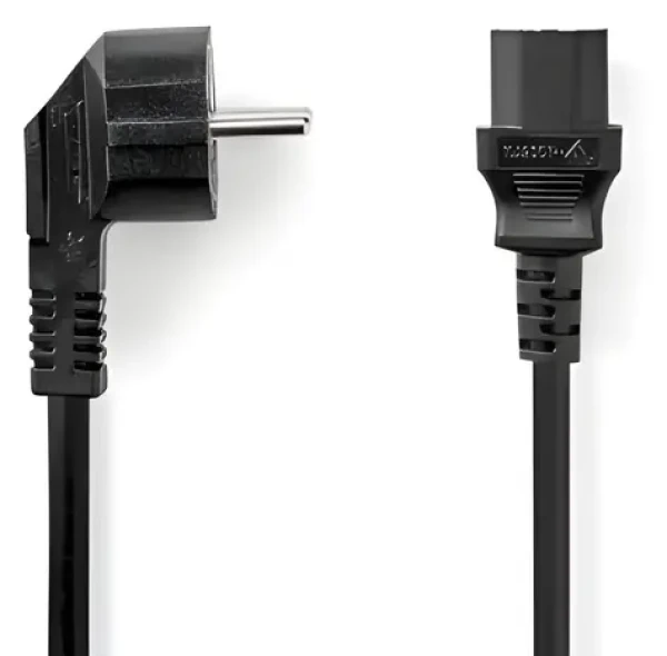 Nedis Napájací kábel Typ F - IEC-320-C13 uhlový čierna / Napájací kábel / 10 A / 2 m / PVC (CEGL10015BK20)