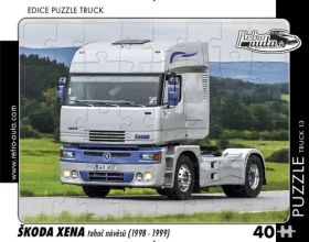 RETRO-AUTA Puzzle TRUCK č.13 Škoda Xena ťahač návesov (1998-1999)