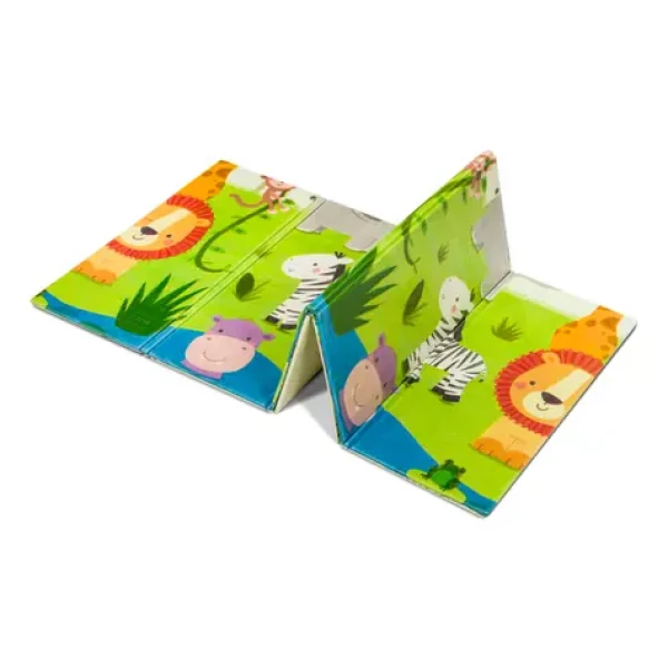 Lionelo Obojstranná podložka na hranie Robby Multicolor Safari + Život v meste (LMATROBBMCXXXXXXXXXX)