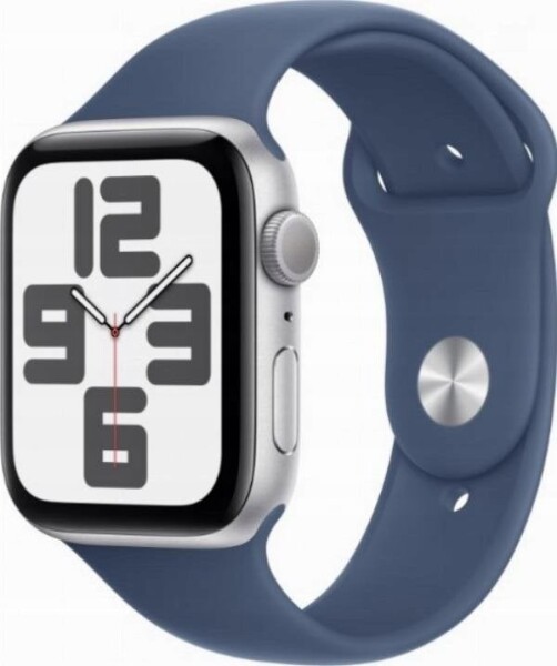 Apple Watch SE GPS 44mm Silver Alu Sport S/M Modrý (MXEQ3QC/A)