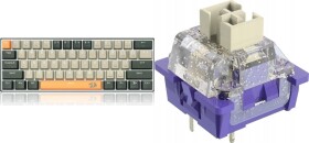 Redragon Redragon K606 Lakshmi Red switch (K606-OG&GY&BK) + A113 HP1 Panda Keycaps (A113 HP1)