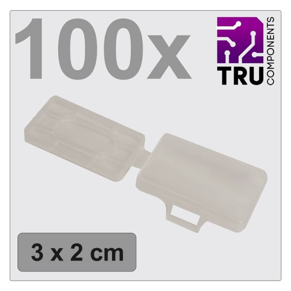 TRU COMPONENTS TC-12888604 T24CA083 ochranný štítok Potlačiteľná plocha: 18 x 30 mm priehľadná Počet markerov: 100 100 ks; TC-12888604