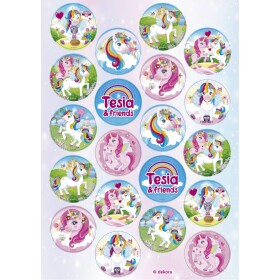 Fondánový papier predvyložný na cupcake unicorn - Dekora
