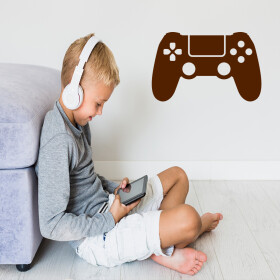 Veselá Stena Samolepka Ovládač na playstation Farba: hnědá, Veľkosť: 60 x 39 cm