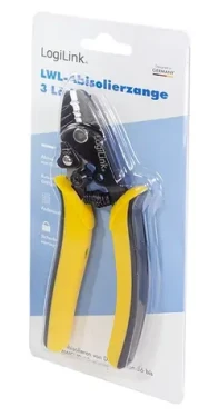 LogiLink WZ0064 / Odizolovacie kliešte na optické vlákna / 0,13-4 mm / čierna, žltá (WZ0064)