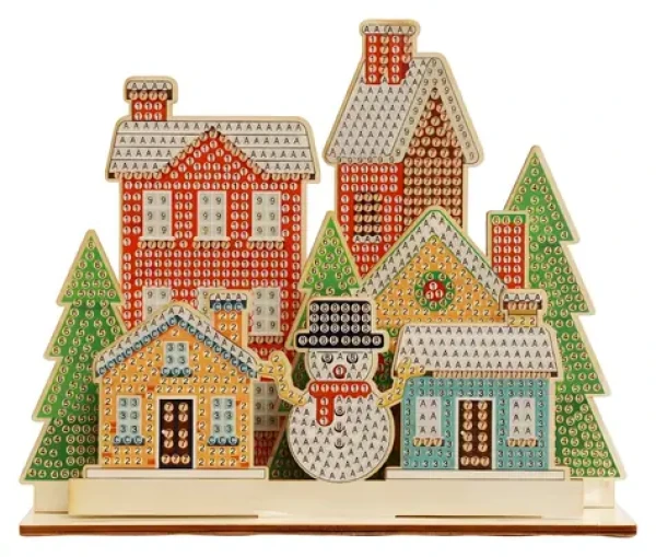 2KIDS TOYS Diamantové maľovanie so stojanom Vianočné mestečko