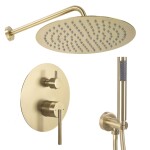 REA - Podomietková sprchová sada Argon Gold Brush + BOX REA-P7810