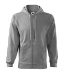 Trendy mikina na zips pánska tmavosivá zvýrazňuje M