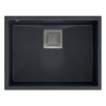 Quadron - Granitový drez DAVID 50 Black Metallic Oceľ HQD5542U8-BS